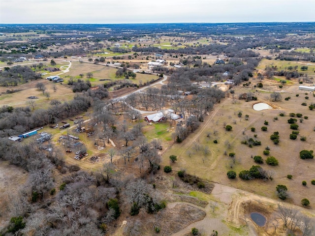 aerial view with a rural view