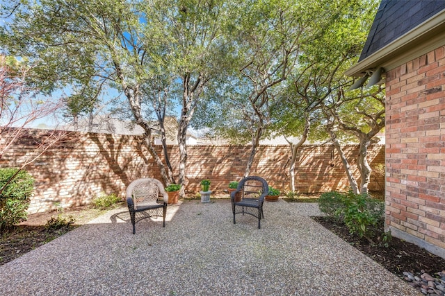 view of patio / terrace featuring fence private yard