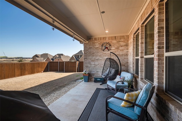 view of patio / terrace with a fenced backyard