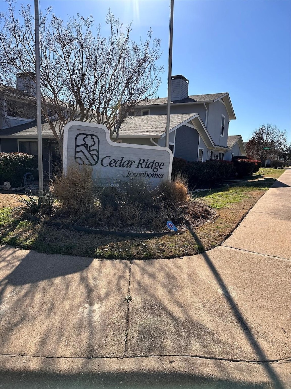 view of community sign