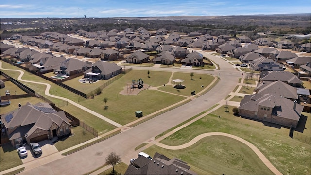 bird's eye view featuring a residential view