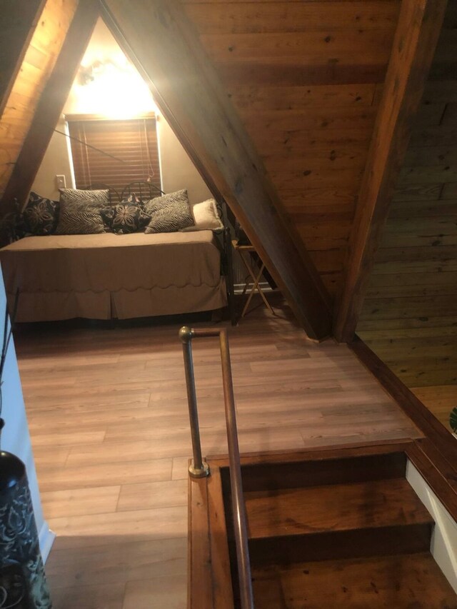 interior space featuring wood finished floors