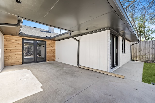 view of patio / terrace with fence