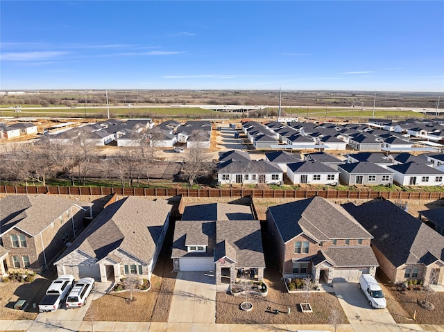 aerial view featuring a residential view