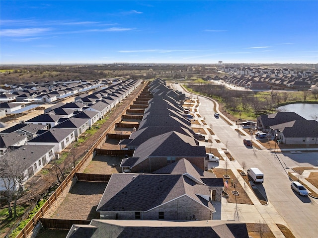 aerial view featuring a residential view