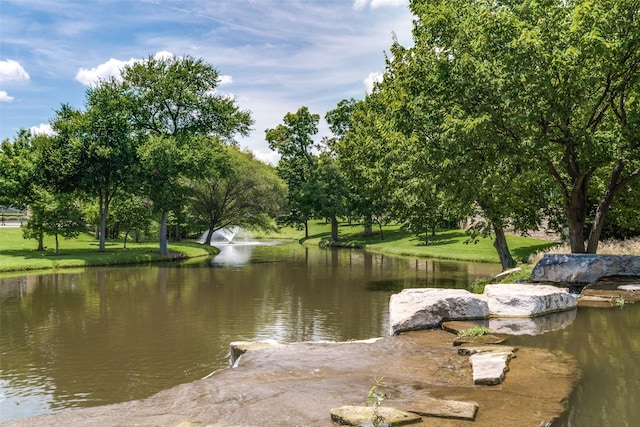 view of water feature