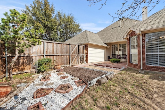 view of yard with a patio area and fence