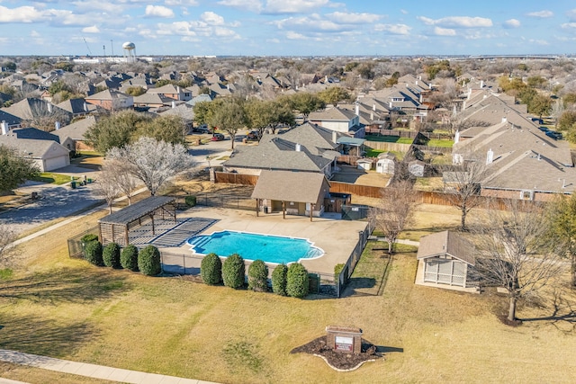 drone / aerial view featuring a residential view