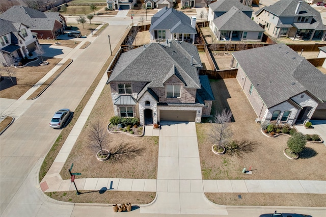 birds eye view of property featuring a residential view