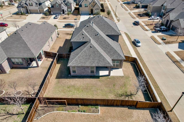 drone / aerial view with a residential view