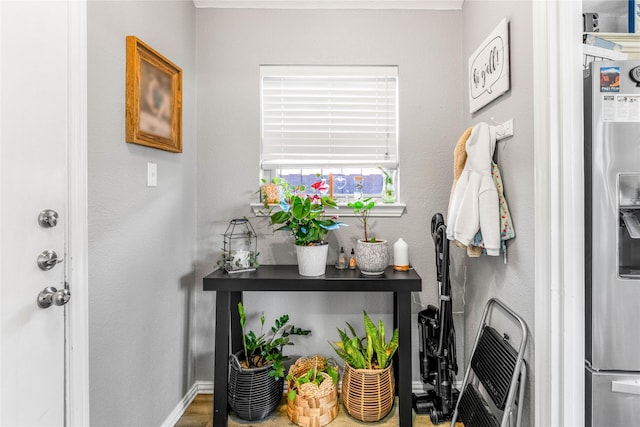 interior space with baseboards