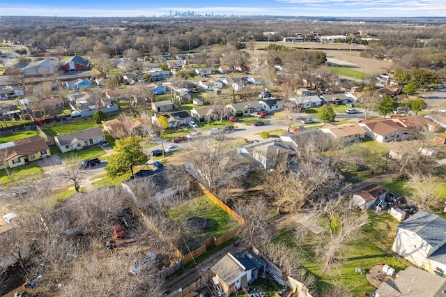 aerial view featuring a residential view