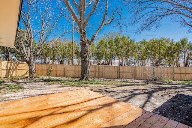 exterior space with a fenced backyard