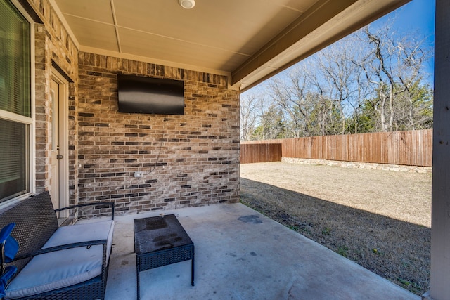 view of patio / terrace with a fenced backyard