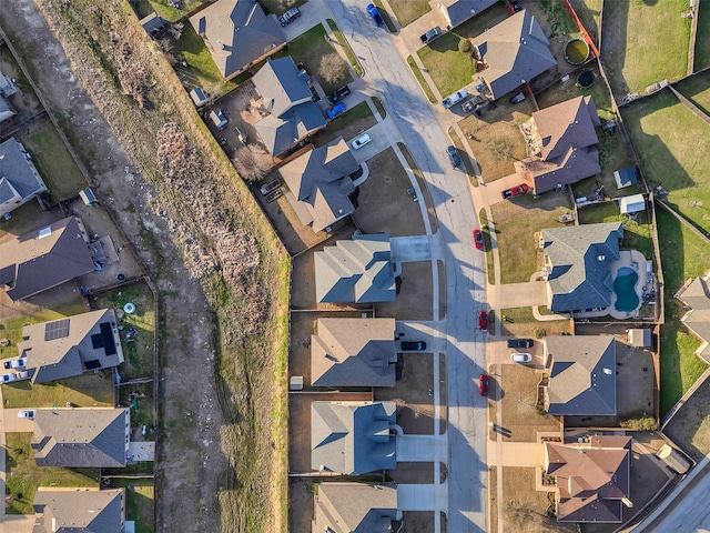 drone / aerial view with a residential view