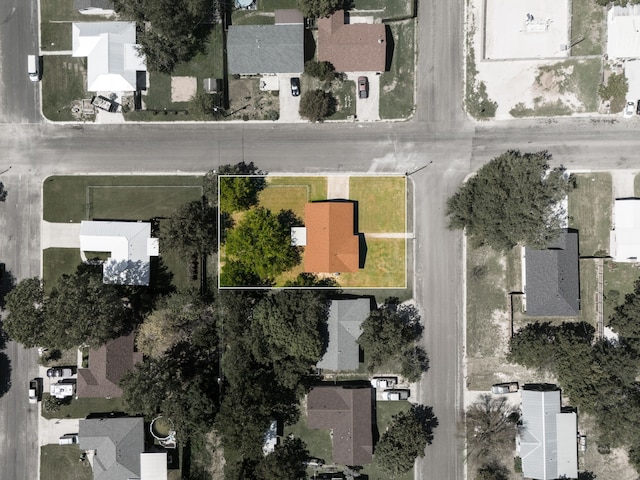 aerial view with a residential view