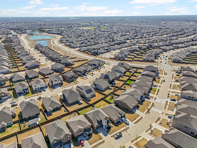 1504 Pleasant Knoll Trl, Aubrey, TX 76227 - drone / aerial view featuring a residential view and a water view