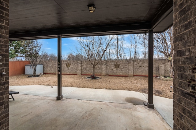 view of patio / terrace featuring a fenced backyard