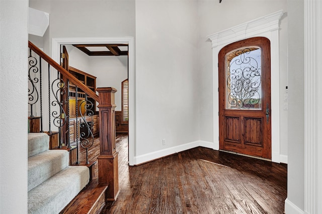 2521 Alexa Ct, Plano, TX 75075 - entrance foyer featuring wood finished floors, healthy amount of natural light, and baseboards