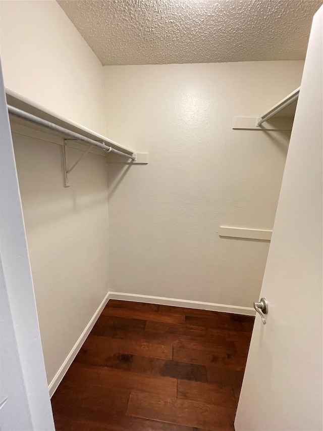 spacious closet with wood finished floors