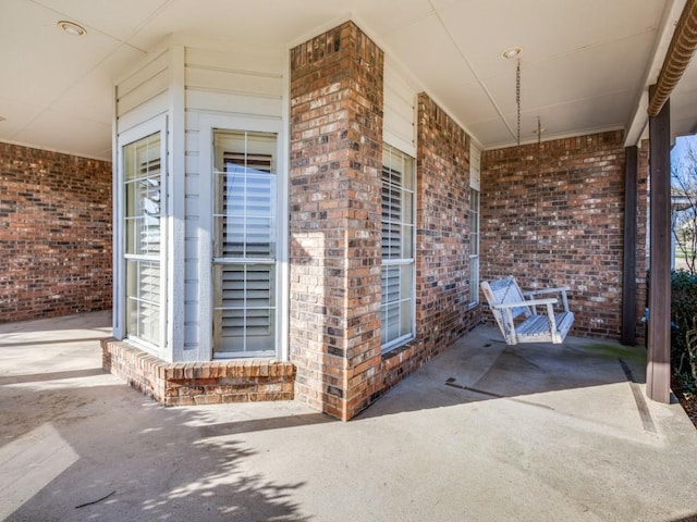 view of patio with a porch