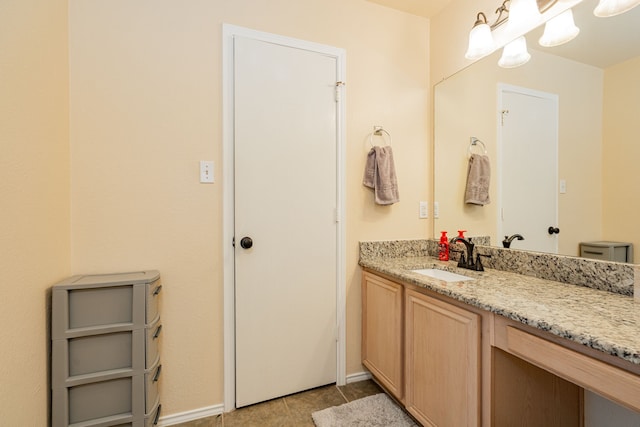 bathroom featuring vanity and tile patterned floors