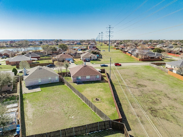 bird's eye view featuring a residential view