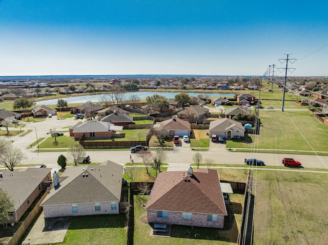 bird's eye view with a residential view