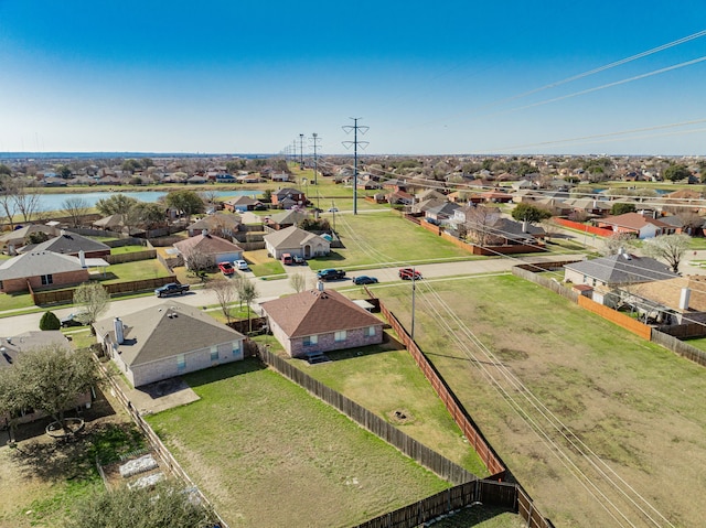 bird's eye view featuring a residential view