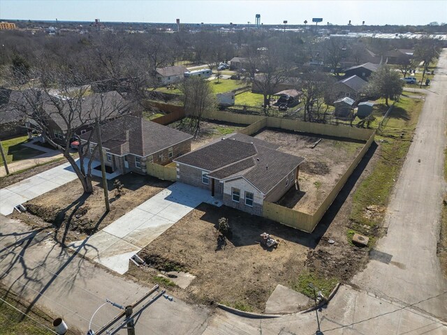 bird's eye view featuring a residential view