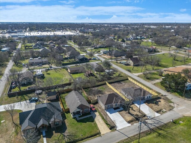 bird's eye view featuring a residential view