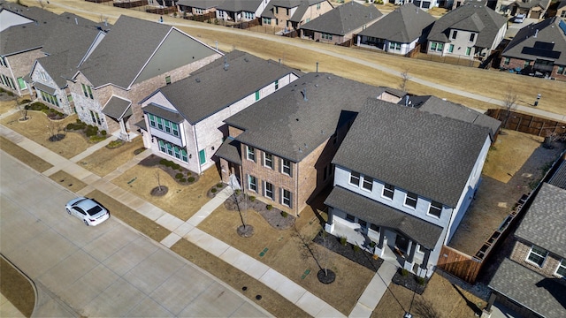 drone / aerial view with a residential view