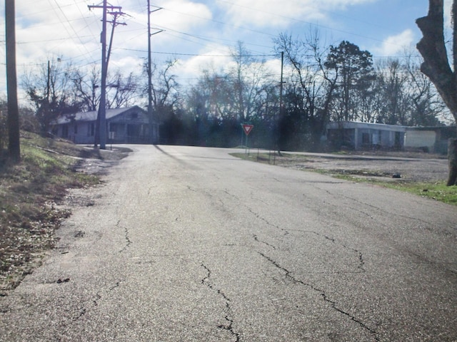 view of road with traffic signs