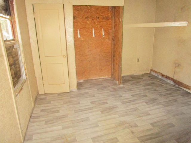 empty room with light wood-style floors