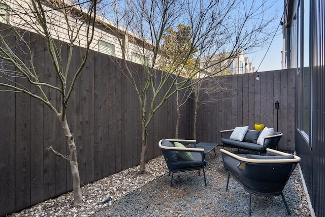 view of patio with fence