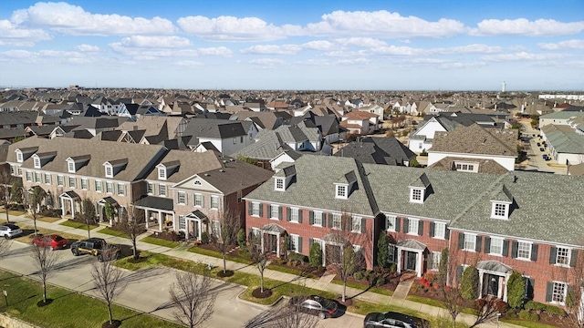 aerial view with a residential view