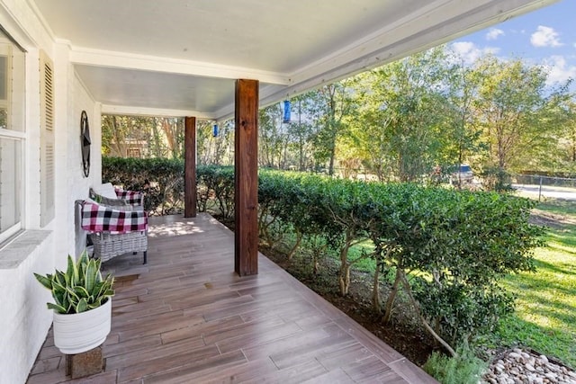 view of wooden deck