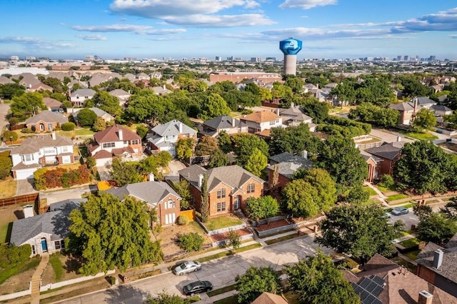 aerial view with a residential view