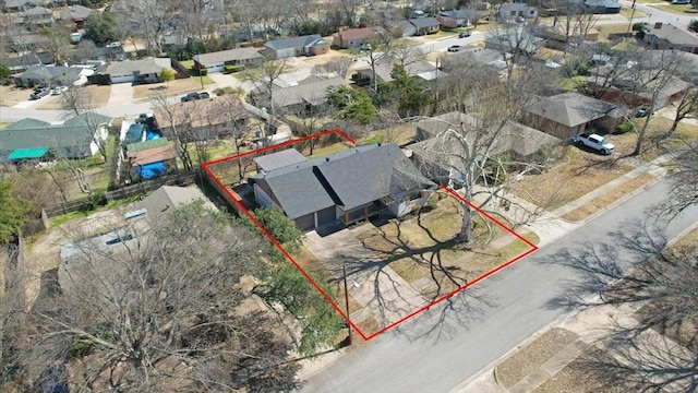 bird's eye view featuring a residential view