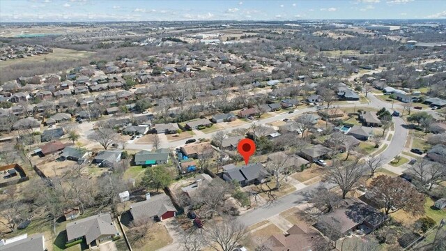 aerial view with a residential view