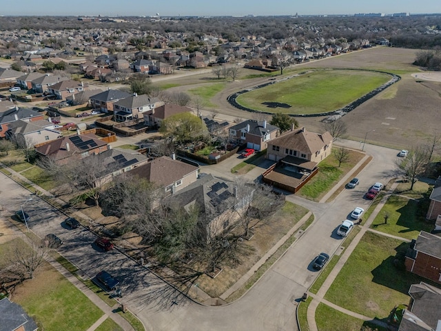 bird's eye view with a residential view