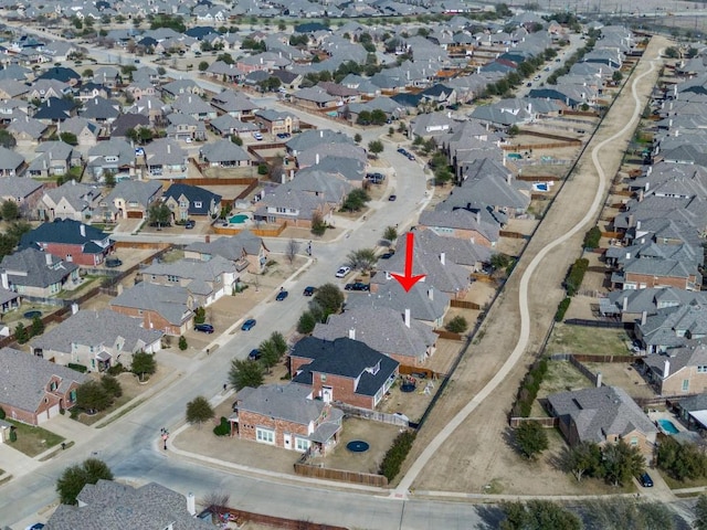 bird's eye view featuring a residential view