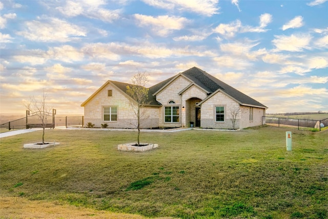 7409 Autumn Grove Ln, Ponder, TX 76259 - french provincial home with stone siding and roof with shingles