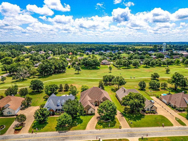 birds eye view of property featuring view of golf course