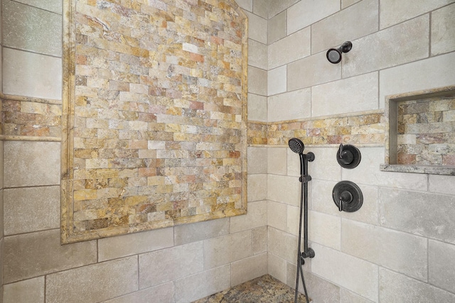 room details featuring tiled shower