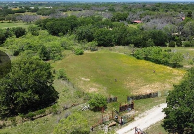 drone / aerial view with a rural view