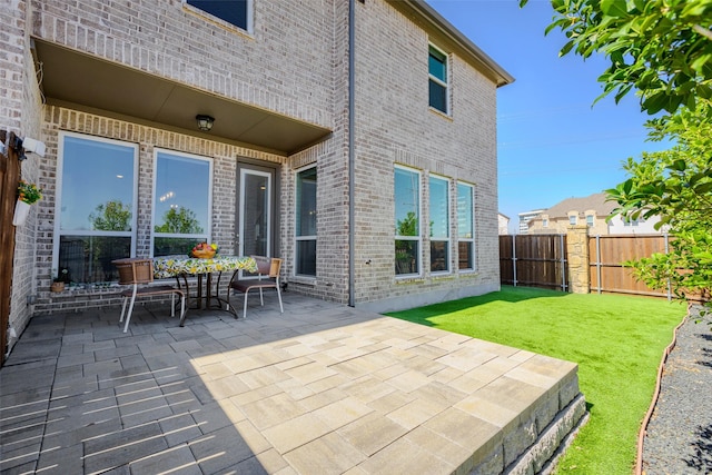 view of patio / terrace with fence