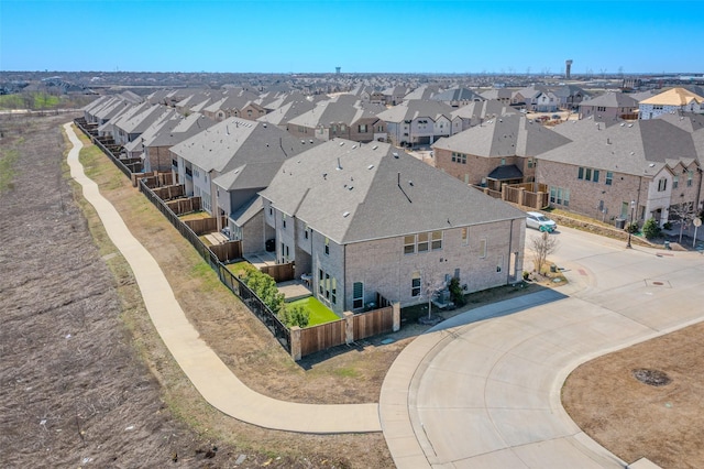 aerial view featuring a residential view