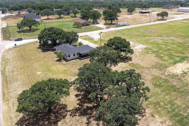 aerial view with a rural view