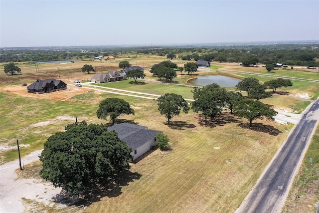 drone / aerial view with a rural view